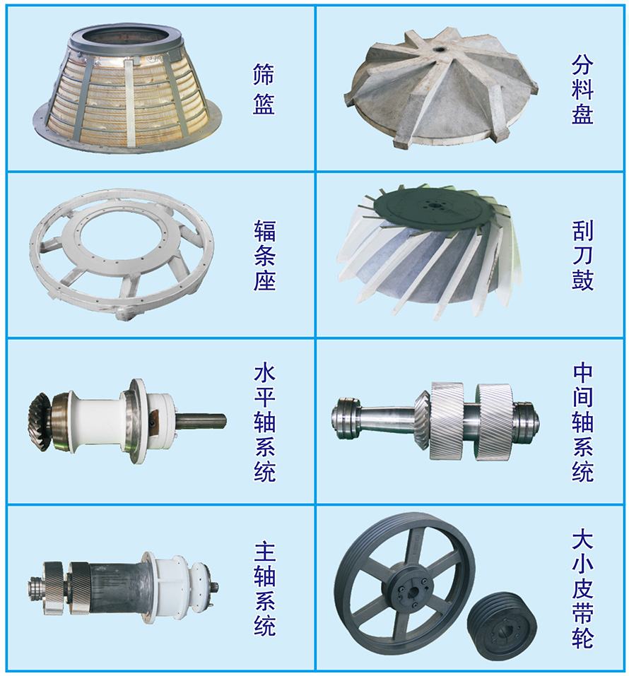 立式煤泥離心機(jī)主要部件 立式煤泥離心機(jī)主要部件